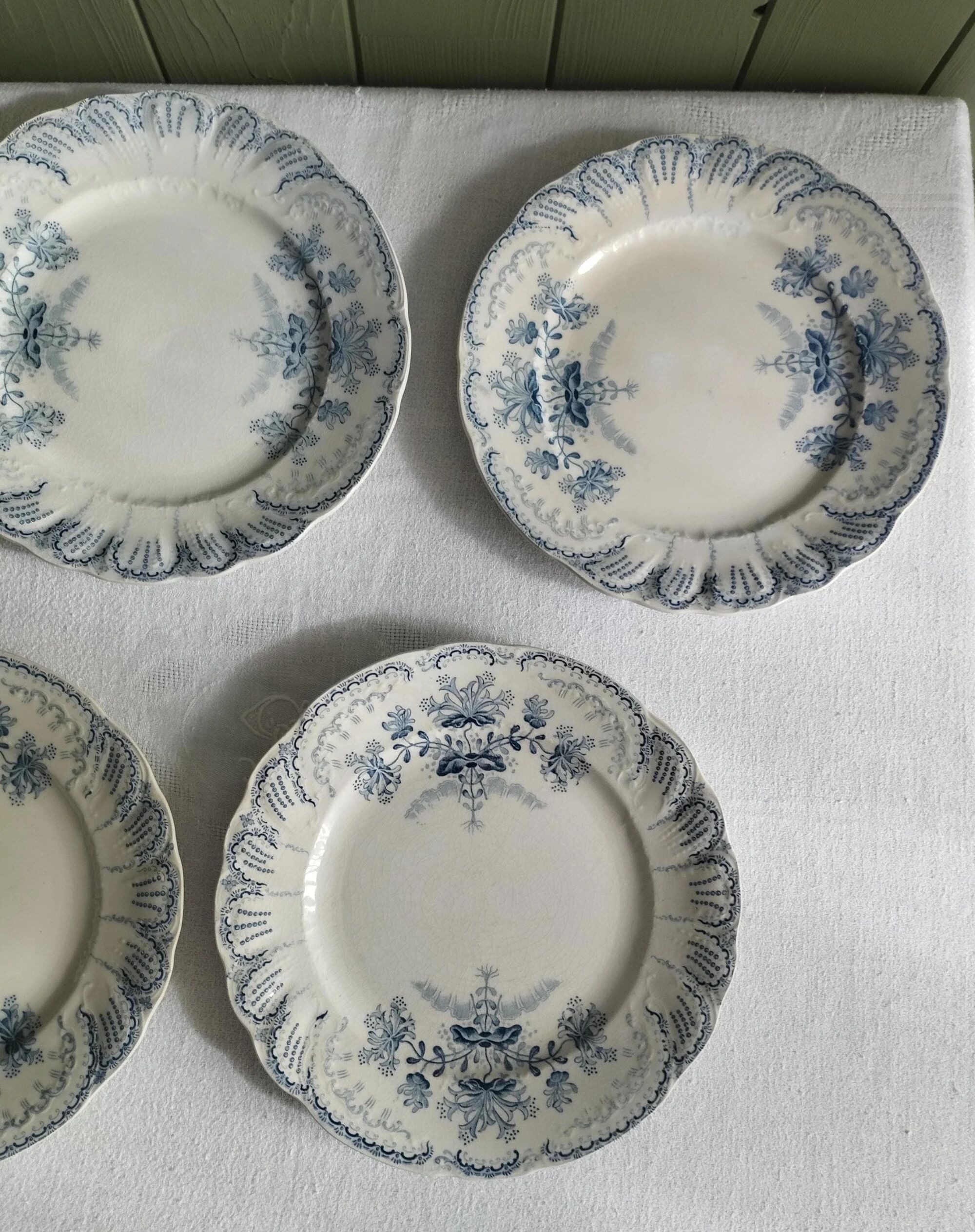 "Regency" - 6 dessert plates in ironstone St-Amand & Hamage