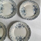 "Regency" - 6 dessert plates in ironstone St-Amand & Hamage