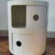 Pair of vintage white/cream Componibili bedside tables - Kartell
