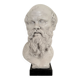 White Bust of Socrates, 1940, Plaster on a Black Marble Base