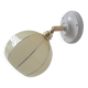 Wall lamp in opaline, brass and porcelain