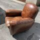 Leather club armchair
