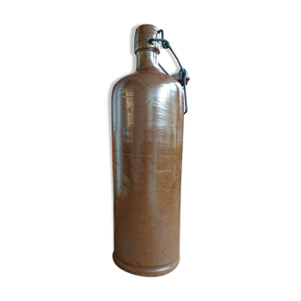 1L brown varnished sandstone bottle