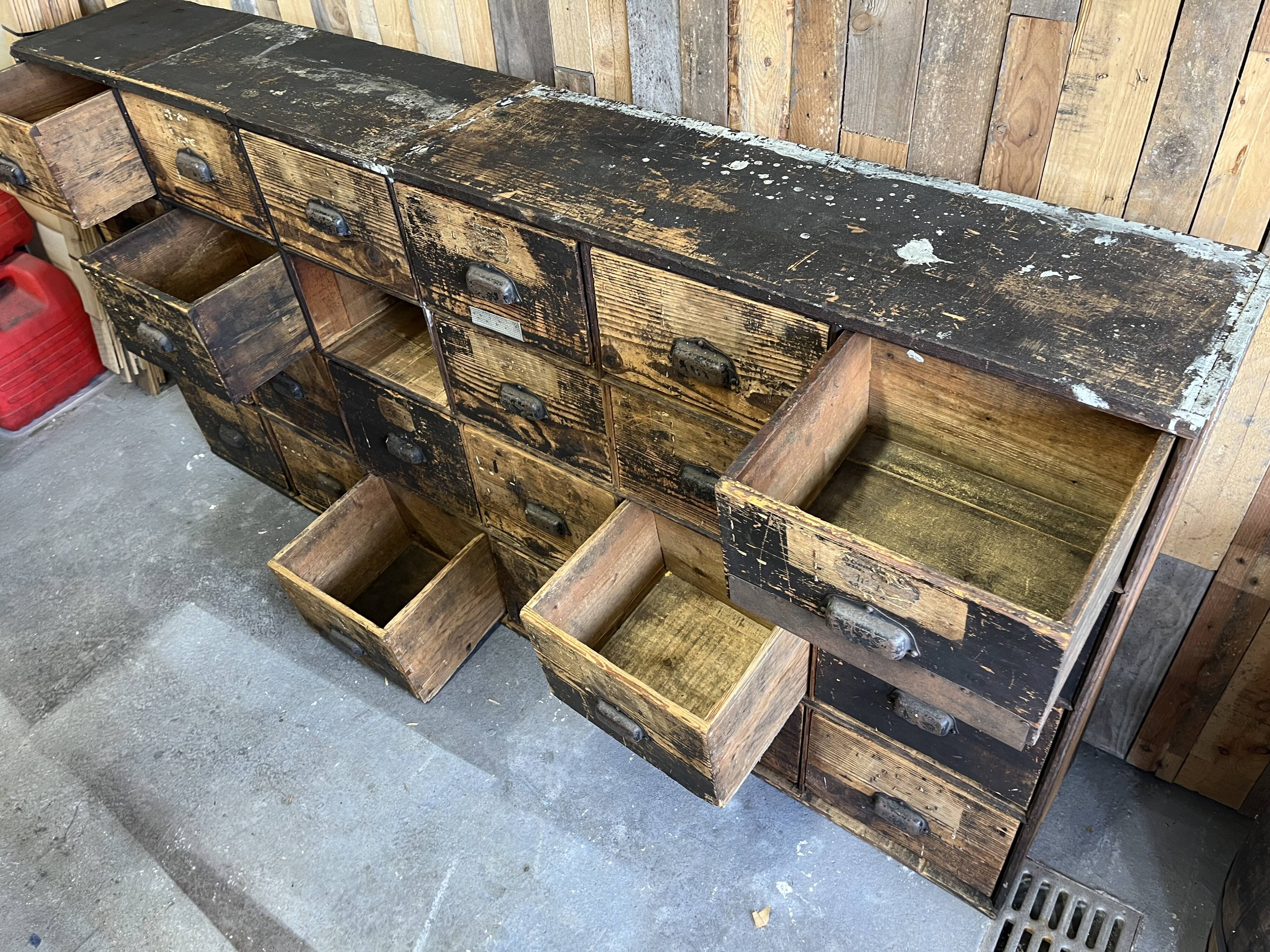 Antique wooden shoe cabinet