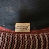 Fauteuil crapaud en velours vieux rose