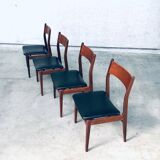 Mid-Century Scandinavian Modern Teak Dining Chairs, Set of 4