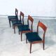 Mid-Century Scandinavian Modern Teak Dining Chairs, Set of 4