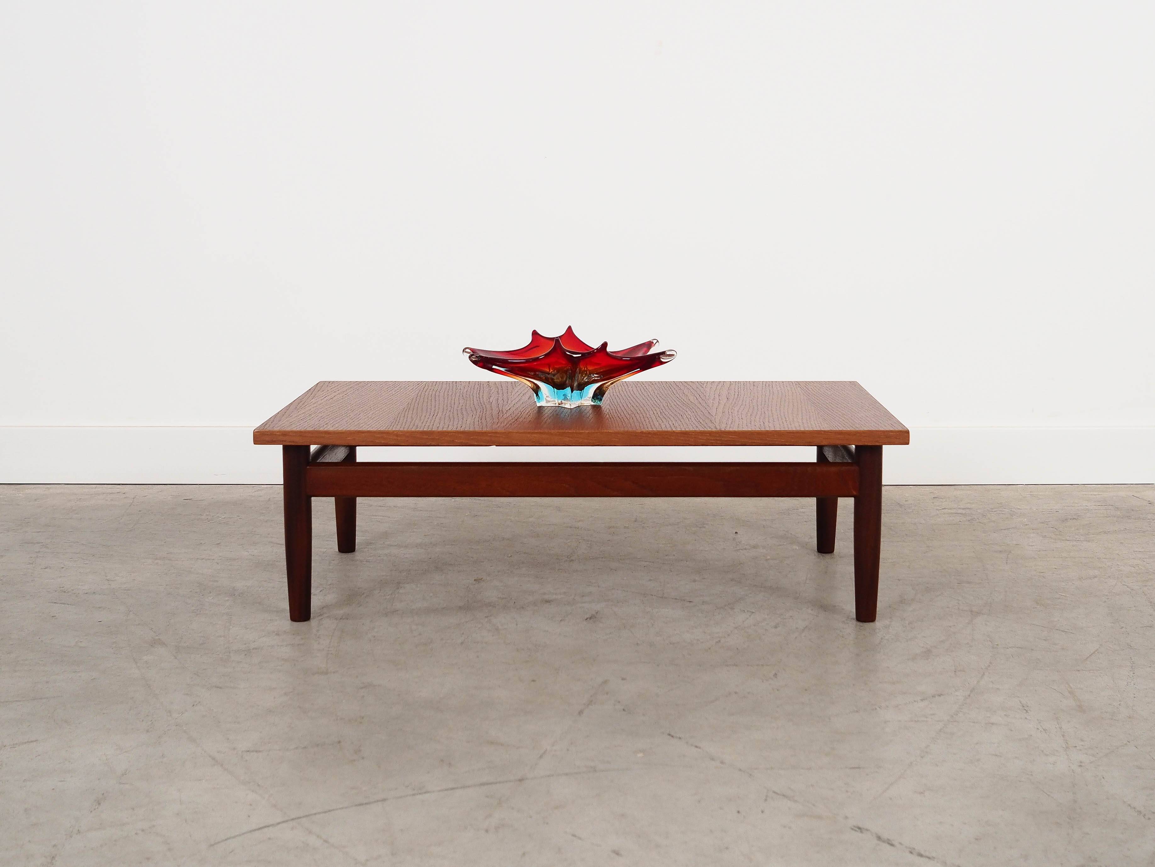 Oak coffee table, Danish design, 1970s, made in Denmark