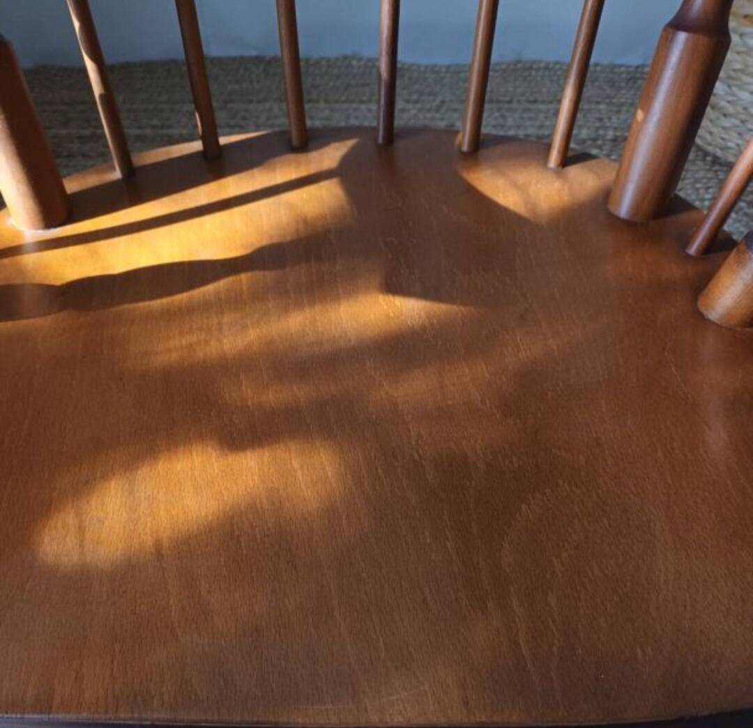 Vintage rocking chair made of beech wood