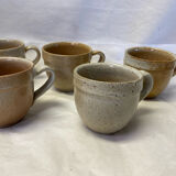 Set of 5 stoneware cups