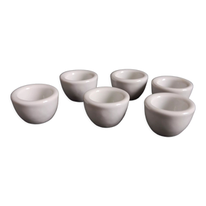 Ensemble de 6 coquetiers - porcelaine