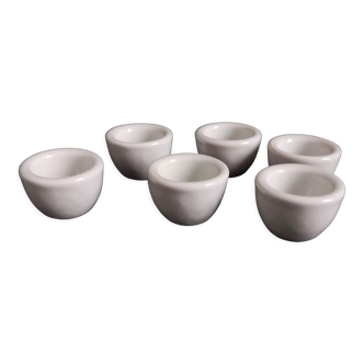 Set of 6 shells in white French porcelain, renowned brand PILLIVUYT since 1818