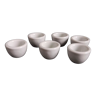 Ensemble de 6 coquetiers en porcelaine française blanche, marque de renommée PILLIVUYT depuis 1818