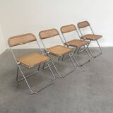 Ensemble de 4 chaises pliantes Castelli Plia, années 1960