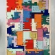 Geometric animal/Tetris rug, vintage