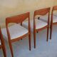 Set of 6 chairs Scandinavian teak by Niels Otto Møller