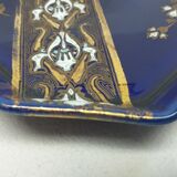 Flat Lunéville Ket G dark blue & gold enamelled