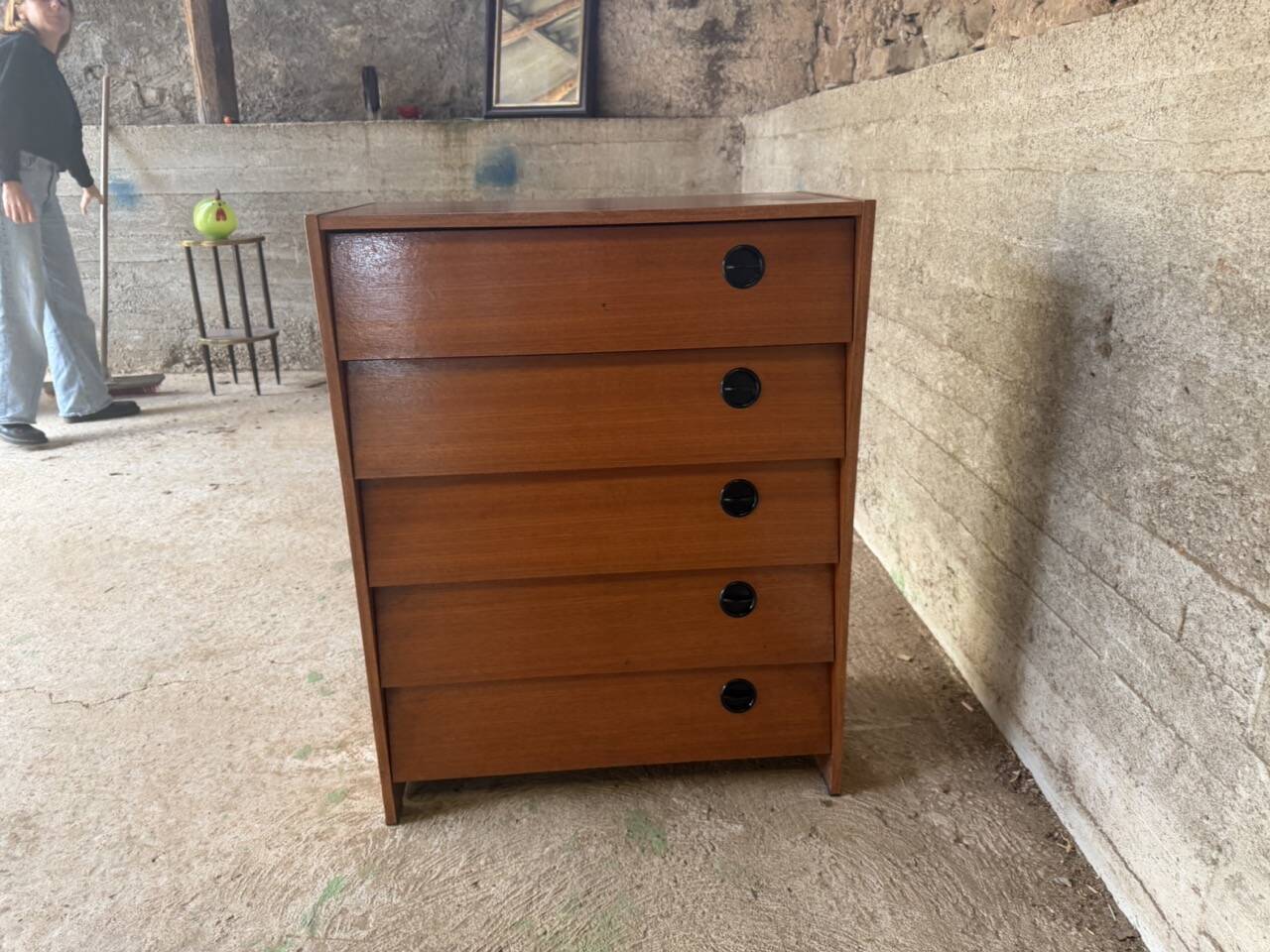 Vintage teak shoe cabinet – 1960s