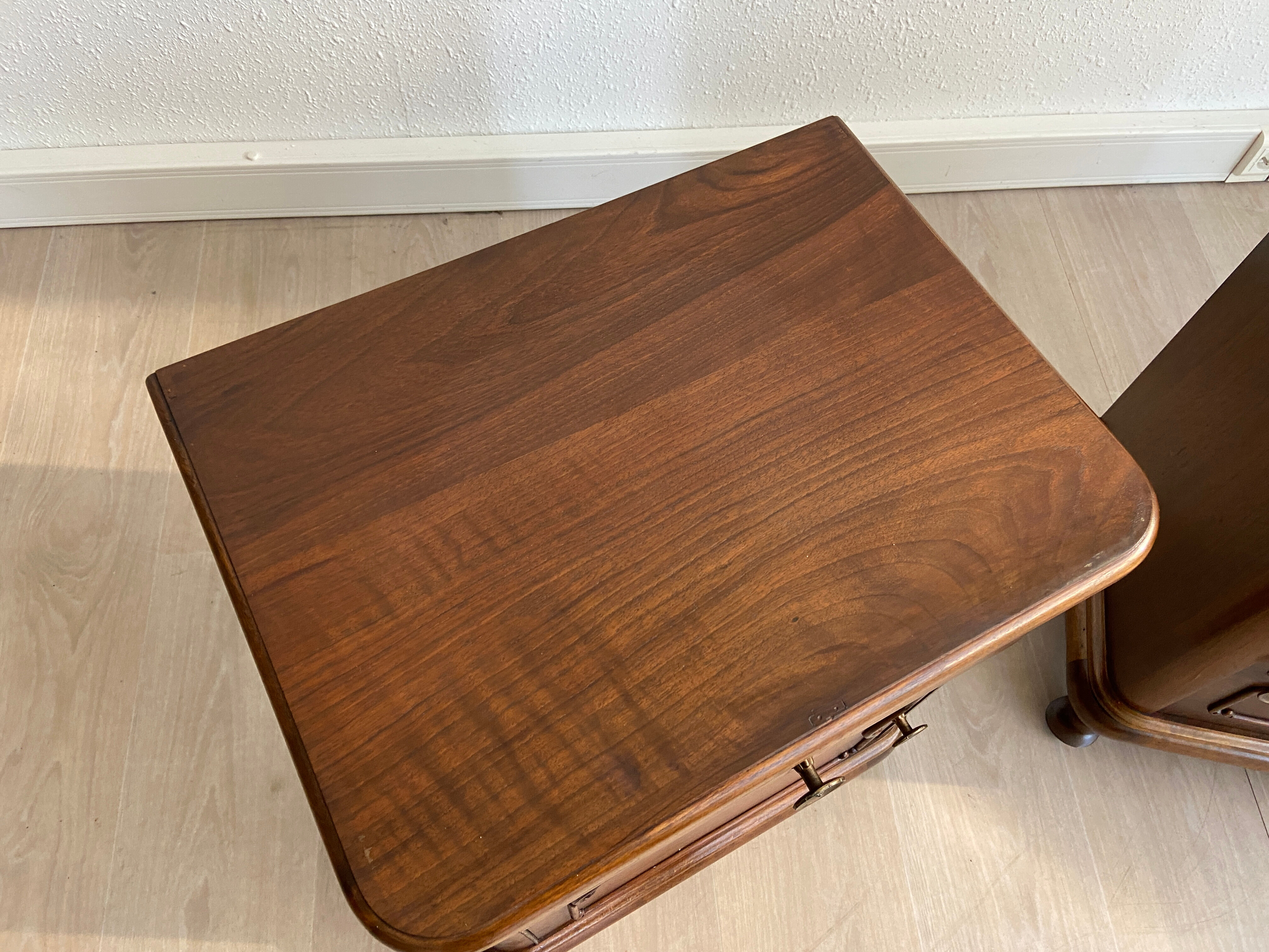 Pair of chippendale art deco bedsides