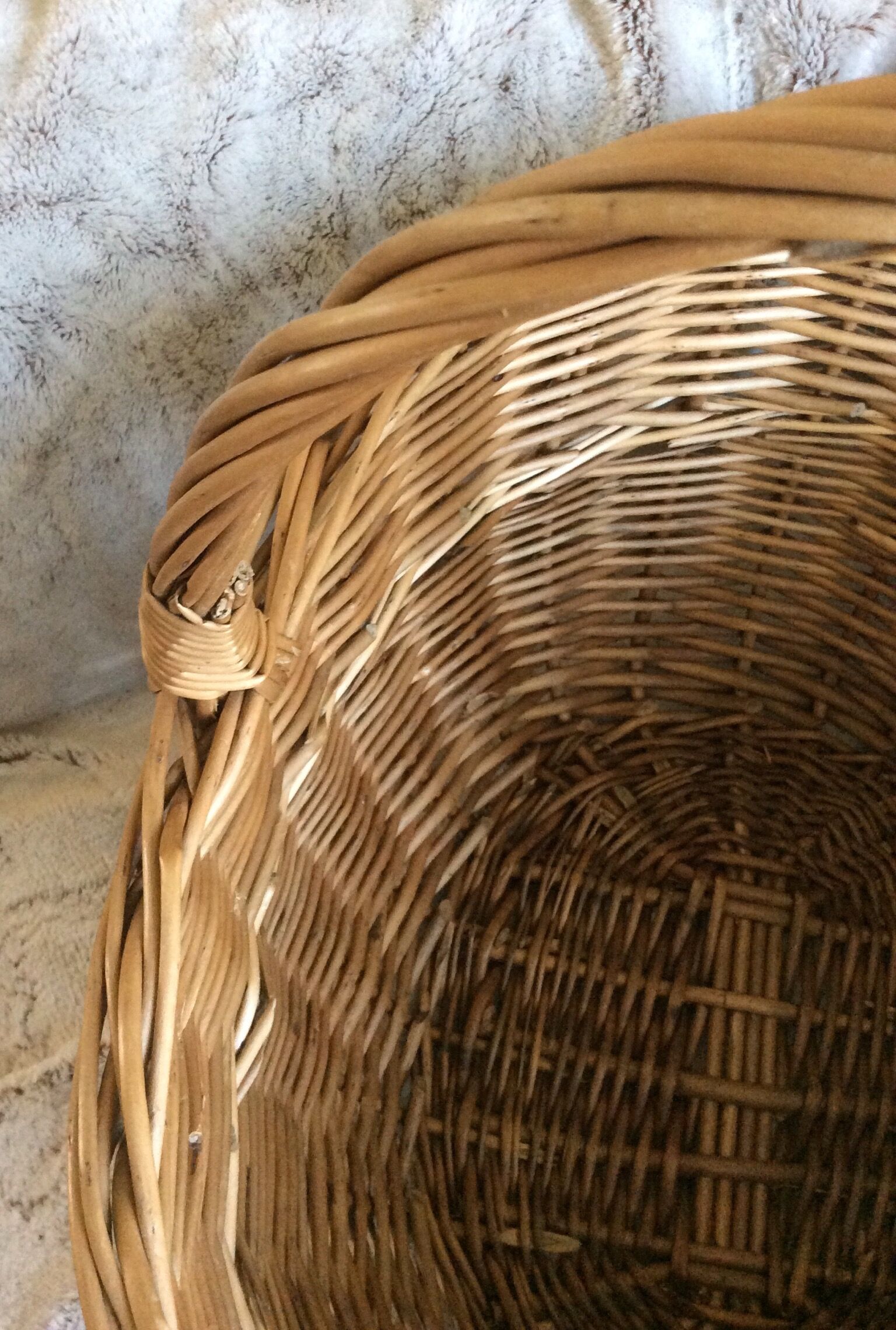 Old rattan basket - vintage