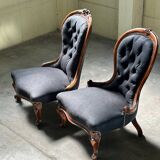 19th century Louis Philippe low chairs