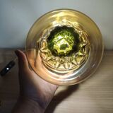 Amber green Murano globe as a lamp