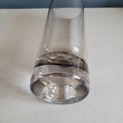Vase rouleau en verre fumé