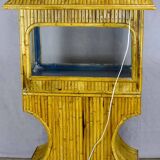 Bamboo rattan storage cabinet