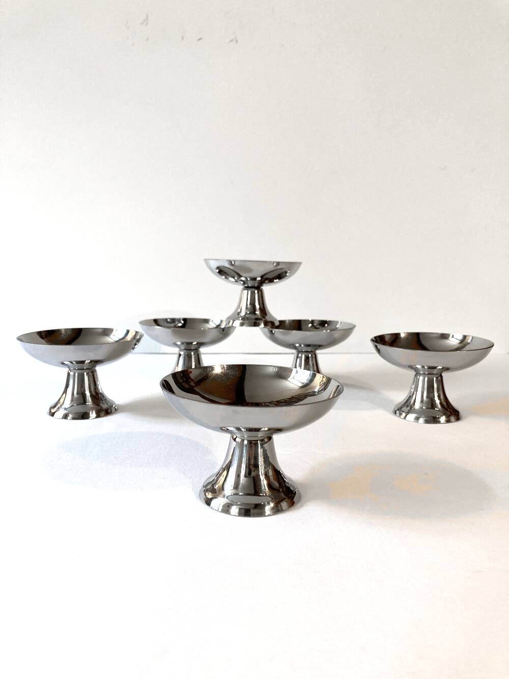 Ensemble de 6 coupes à glace en Inox Guy Degrenne
