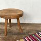 Tabouret door tripod plant sofa end in solid oak 1950 Vintage furniture decoration