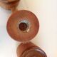 Five-headed chandelier in wood and ceramic Scandinavian style / vintage 60s-70s