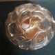 Round amber molded glass ceiling light