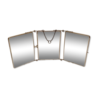 Mirror barber triptych beveled