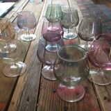 Color cognac glasses