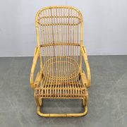 Fauteuil en rotin italien des années 1960.