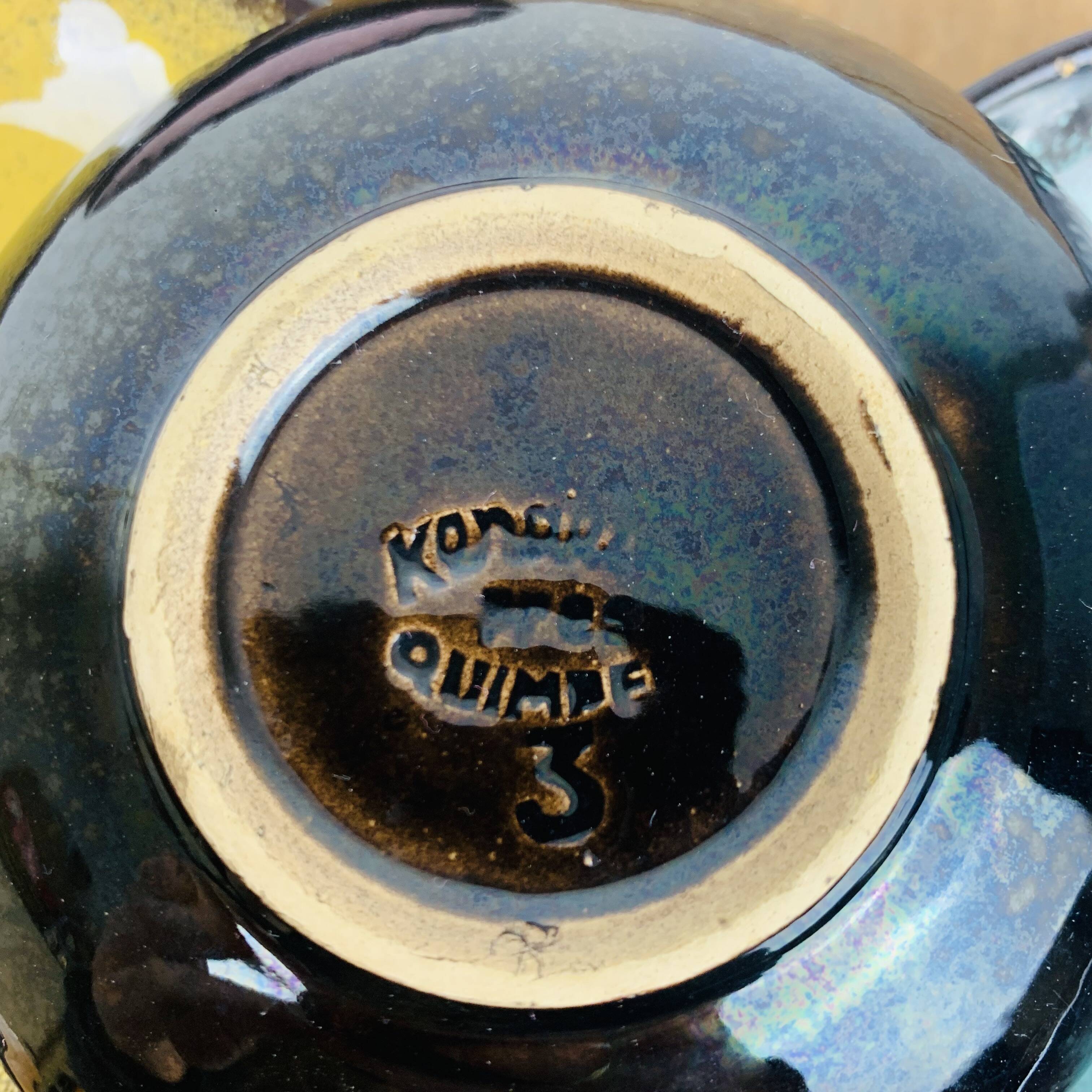 4 vintage Keraluc Quimper bowls