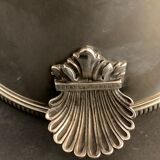 Pearl silver metal champagne bucket, shells or shells