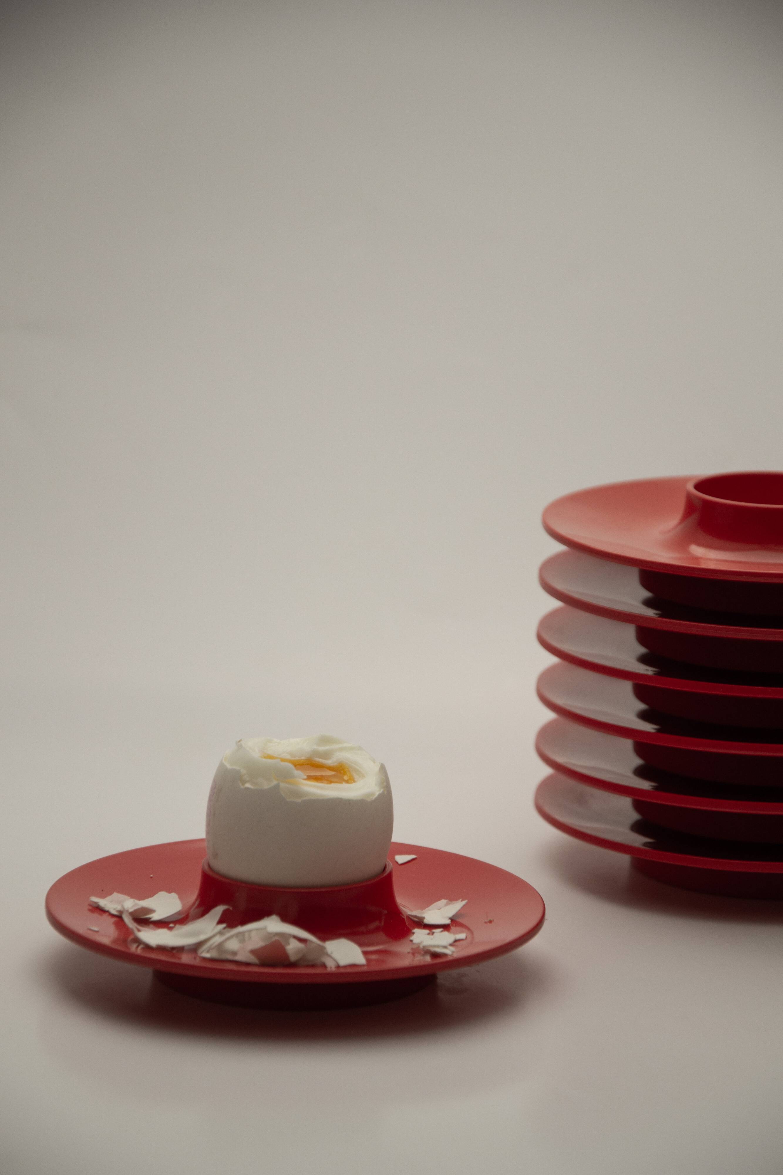Set of 3 egg cups Space Age – Bjørn Christensen, 1960s