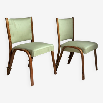 Chaises vintage bow wood Steiner