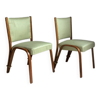 Chaises vintage bow wood Steiner
