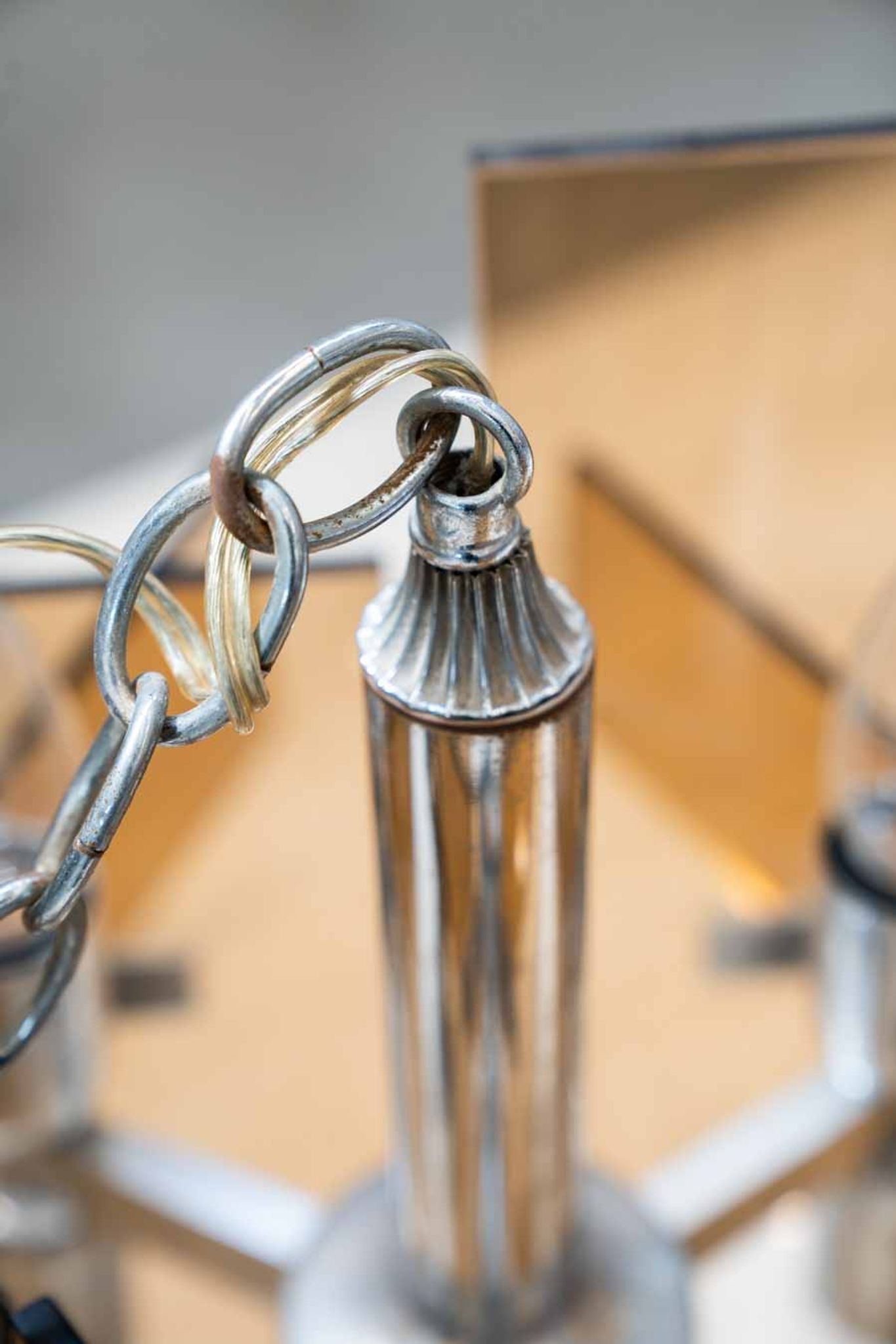 Lampes en verre orange six ampoules