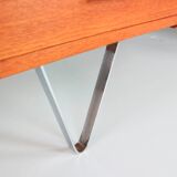 Bureau Boomerang avec pieds triangulaires de Cees Braakman pour Pastoe, design hollandais, années 1950