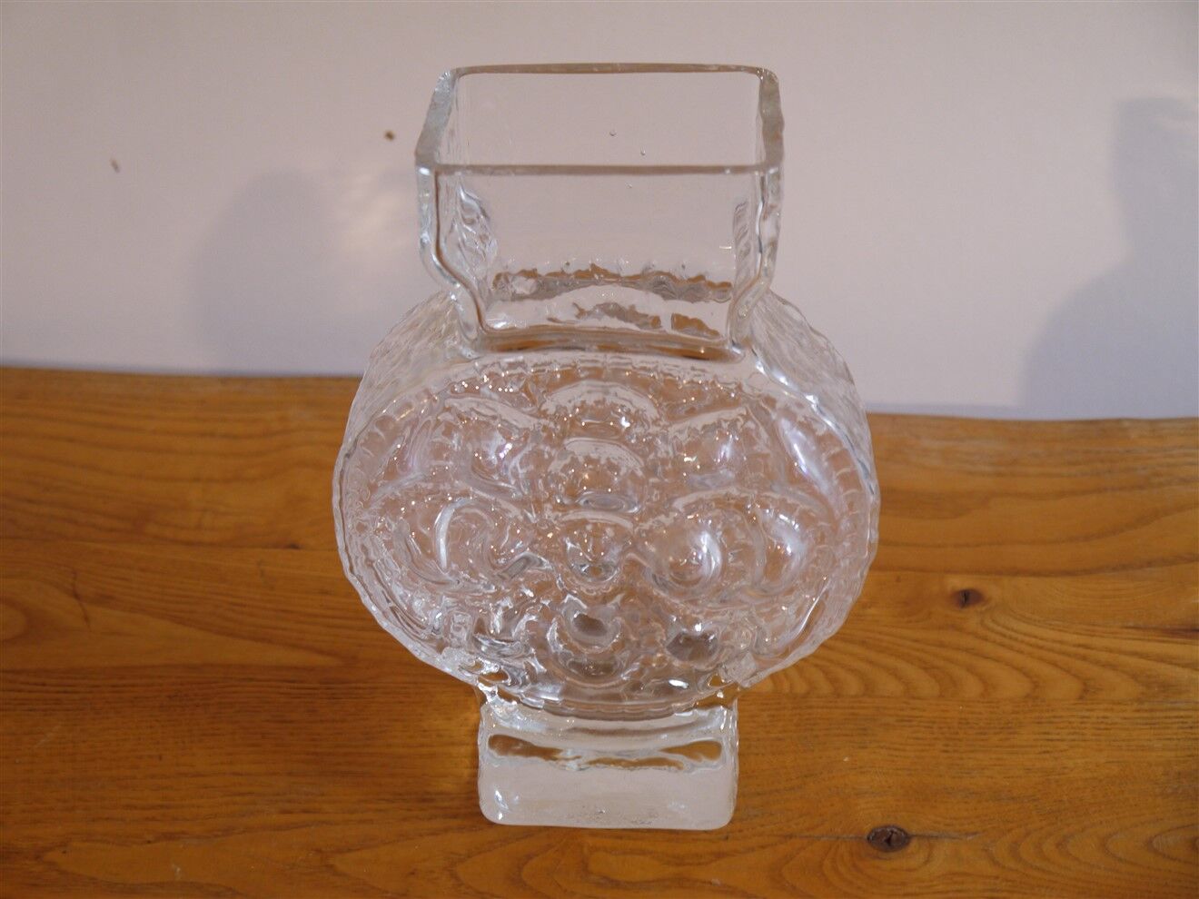 Vintage Finnish glass vase 1970