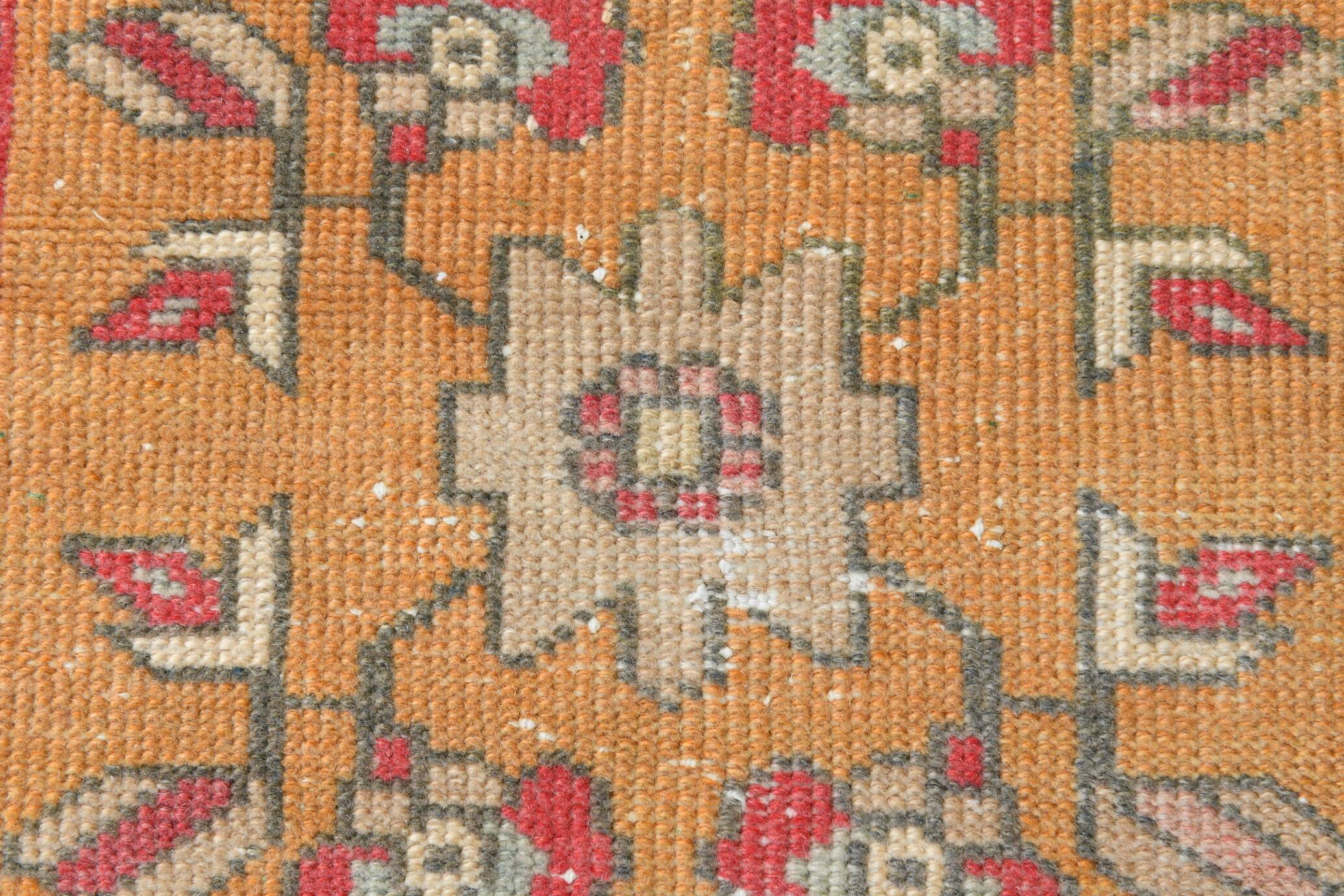 Vintage Red Blue Persian Runner Rug, 104x280Cm