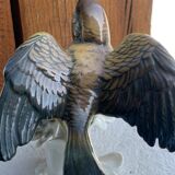 Bird numbered and signed Karl Ens, in Saxon porcelain, nineteenth century