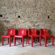 4 chairs model 4875 by C. Bartoli for Kartell, 1970