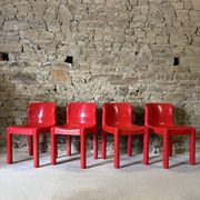 4 chaises modèle 4875 par C. Bartoli pour Kartell, 1970