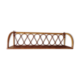 Shelf wall vintage bamboo rattan and wood
