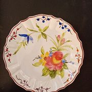 Set of 3 old plates Provencal style floral motifs