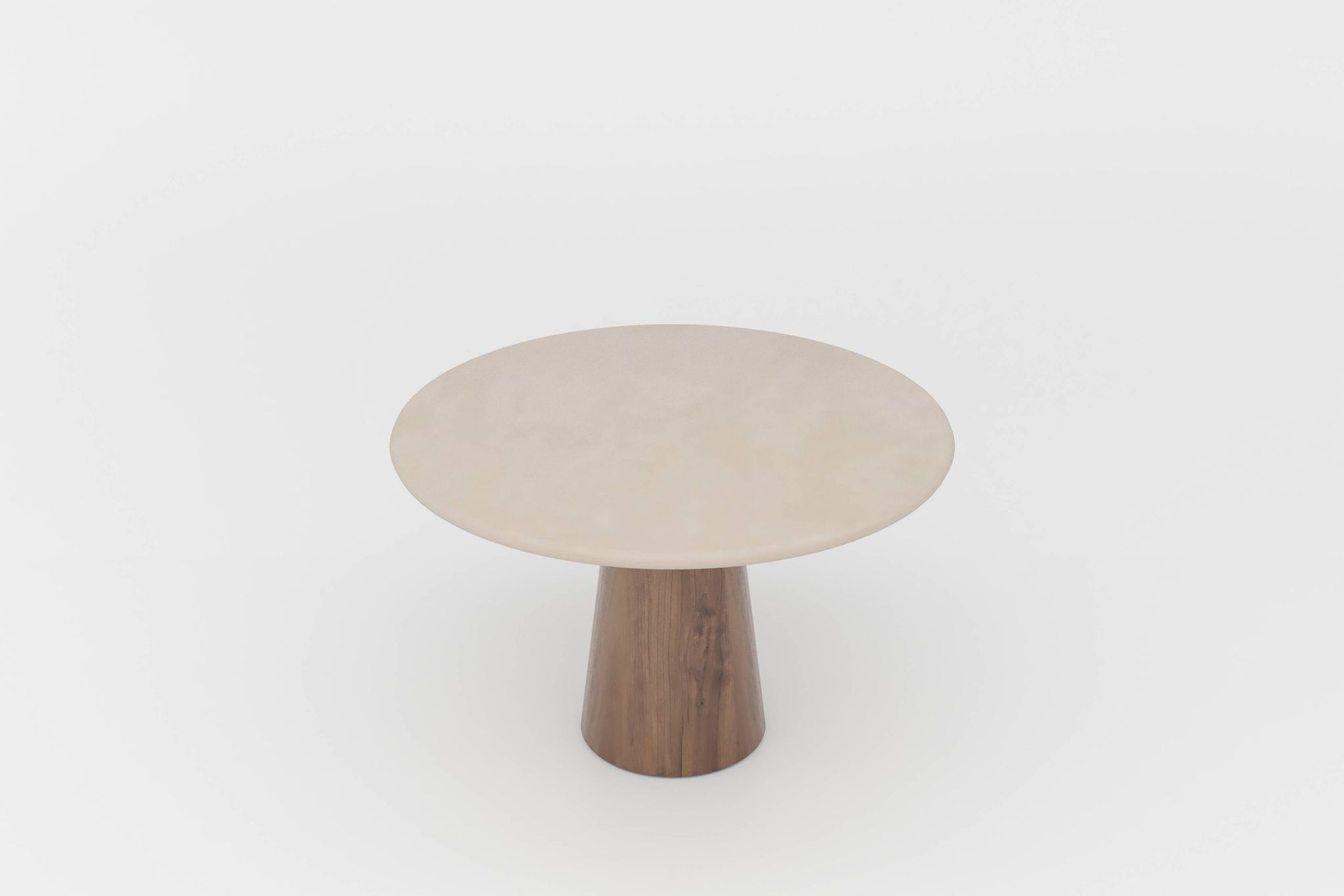 Handcrafted w/ Plaster - Contemporary Textured Dining Table “Cone”- Round 120